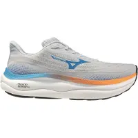 Mizuno - Zapatillas de running - Wave Sky 9 Cloudscape/Blue Jewel/Lava Orange - Talla 9,5 UK - Gris