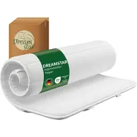 Dreamstar Topper para colchón de 90x190 cm | Acolchado para colchón con núcleo de espuma, transpirable y antideslizante |
