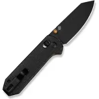 CIVIVI Navaja Yonder, Black Burlap Micarta, Black Stonewash