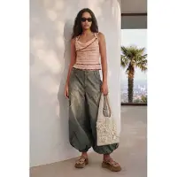 Desigual , Pantalón cargo balloon, Mujer, Algodon, Verde, 38