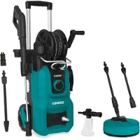 Vonroc Hidrolimpiadora V24-2 – 2400W – 180 bar | Incl. limpia-terrazas, espumador y accesorios