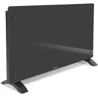 Vonroc Calefactor eléctrico de lujo – Convector – Panel de vidrio – 2500W – Gris| WIFI