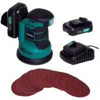 Vonroc Lijadora orbital 20V - 2.0Ah | Incl. 2 baterías y cargador rápido