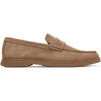 BOSS para hombre. 50568763 Mocasines de Ante Sienne beige medio (42), Plano, Ninguno, Casual, outlet 2026.