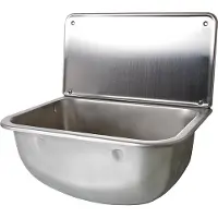Otto Haas Lavabo de acero inoxidable Haas con rejilla de desagüe