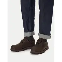 Timberland para hombre. TB0A69T9W011 Zapatos impermeables de piel con cordones Britton Road marrón oscuro (44.5), Plano, Casual, Sostenible,