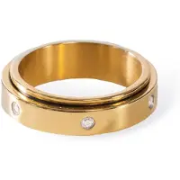 Purelei Glitter Fidget Anxiety Ring Gold Talla: 52 | Anillos Outlet | Mujer | Amarillo