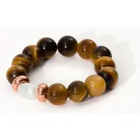 Purelei Anxiety Tiger‘s Eye Pearl Ring Mit Perle Rosegold Talla: M/L | Anillos Outlet | Mujer | Blanco