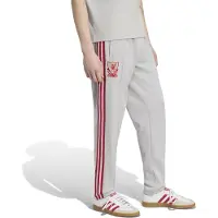 Adidas Pantalón deportivo gris claro / rojo cereza