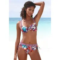 Venice beach Top de bikini aqua / naranja / burdeos / blanco