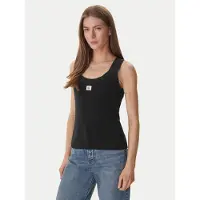 Calvin Klein Woven Label Tank Black Talla: S | Camisetas de Tirantes Outlet | Mujer | Negro