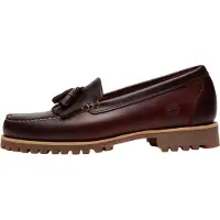 Timberland para hombre. TB0A2MSCEIW1 Mocasines de Piel Authentic Kiltie burdeos (41.5 W), 1 a 3cm, Ninguno, Casual, Granate, Clásico, Timber