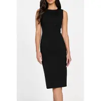 Guess Marciano GUESS Gwen Sl Zip Midi Dre Jet Black A996 Talla: 36 | Vestidos Midi Outlet | Mujer | Negro