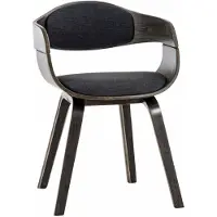 CLP Silla de comedor ergonómica Kingston, con respaldo inclinado y respaldo completo, estructura de madera resistente hasta 150 kg, color: gris/gris oscuro