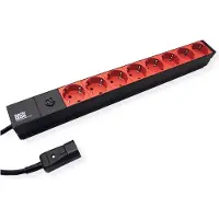Bachmann , regleta de enchufes de 19 pulgadas, 8 tomas, 2300W, con conectores IEC320 C14, color negro