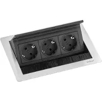 Evoline 159370024900, 3 metros, para uso interior, aluminio, color , gris, 3 tomas de corriente AC, 220-240 V