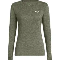 Salewa - Women's Puez Melange Dry L/S Tee - Camiseta funcional size 34, oliva