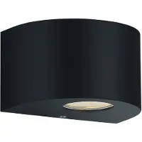 TRIO Reality Leuchten: Lámpara de pared LED para exteriores, modelo Rosario, color negro mate, con iluminación direccional hacia arriba y hacia abajo