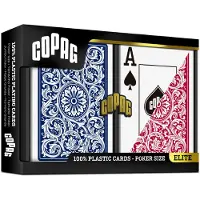 Cartamundi Dos mazos de cartas para póker Copag, color azul/rojo -