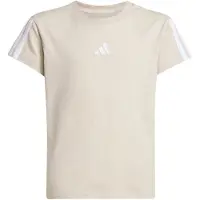 Adidas - Girl's 3-Stripes Tee - Camiseta de manga corta size 128, beige