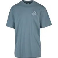Urban Classics Camiseta 'Shiny' azul / azul paloma / blanco