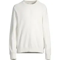 Calvin Klein Ls Textured Cotton Sweater Snow Heather Talla: M | Jerséis Outlet | Hombre | Blanco