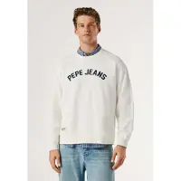 Pepe Jeans para hombre. PM5800146 Sudadera Gio blanco roto (S), Casual, Algodón, outlet 2026.
