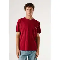 Pepe Jeans para hombre. PM5010165 Camiseta Somer granate (L), Casual, Algodón, Manga corta, outlet 2026.