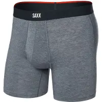 Saxx - Vibe Xtra Boxer Brief Fly - Ropa interior fibra sintética size M, gris