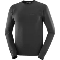 Salomon - Forros polares - Sntial Lightwarm Crewneck M Deep Black - Talla L - Negro