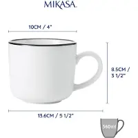 MIKASA Taza 360ml 4 Unidades