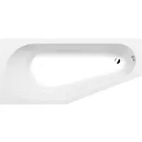 Hak Handelsagentur Koch TIGRA, bañera asimétrica, 170 x 80 x 46 cm, lado izquierdo, color blanco