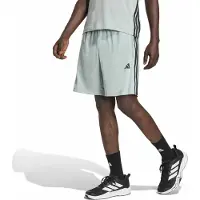Adidas adidasPANTALÓN CORTO DE ENTRENAMIENTO DE PIQUÉ 23 CM ESSENTIALS BASE 3 STRIPES M Tall Wonder Sage / Black Hombre