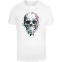 Mister tee Camiseta 'Colorful Skull' pino / malva / negro / blanco