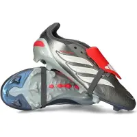 Adidas adidasBota de fútbol con lengüeta plegable PREDATOR ELITE césped natural seco 33 Iron Metallic / Zero Metalic / Lucid Red Niño