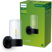 Philips Lámpara de pared Flareon, 25 W, casquillo E27, sin bombilla, luz exterior para pared, color , material: metal, grado de protección IP44, ideal para terraza y jardín