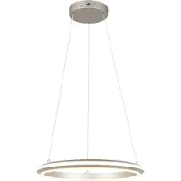 TRIO 331010107 AMADOR: Lámpara colgante, diámetro 450 mm, LED SMD, 34W, 4000 lúmenes, temperatura de color: 2300 + 3000 + 4000K, acabado níquel mate, con regulador de intensidad