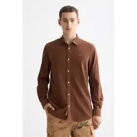 Scotch & Soda Regular-fit Corduroy Shirt Soft Silt Talla: XXL | Camisas Casuales Outlet | Hombre