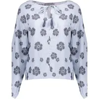 Geisha Top Light Blue/navy Talla: XL | Manga Larga Outlet | Mujer | Azul