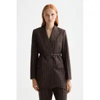 Scotch & Soda Double Breasted Lurex Pinstripe Blazer Chocolate Plum Talla: M | Blazers Outlet | Mujer | Marrón
