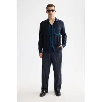 Scotch & Soda Relaxed Fit Tencel Shirt Sky Captain Talla: M | Camisas Casuales Outlet | Hombre