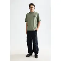 Scotch & Soda Daze - Nylon-blend Ribstop Wide Fit Cargo Anthracite Talla: W30L34 | Pantalones Cargo Outlet | Hombre