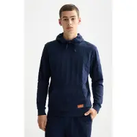 Scotch & Soda Jacquard Terry Hoodie Peacoat Talla: S | Sudaderas con Capucha Outlet | Hombre