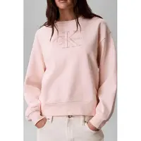 Calvin Klein Sudadera 'Textured Embroidery' melocotón / naranja claro