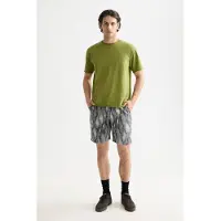 Scotch & Soda Fave2 - Printed Tencel Regular Fit Bermuda Short Batik Logo Talla: L | Pantalones Cortos Outlet | Hombre