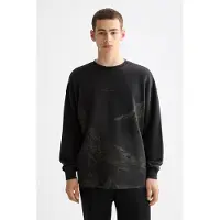 Scotch & Soda Loose Fit Overdyed Aw Sweatshirt Meteorite Talla: XXL | Jerséis Outlet | Hombre