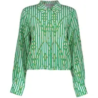 Geisha Blouse Ecru/green Talla: M | Manga Larga Outlet | Mujer | Marrón