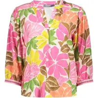 Geisha Blouse Ecru/tobacco/pink Talla: L | Manga Larga Outlet | Mujer | Marrón
