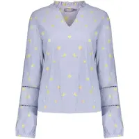 Geisha Top Lemon/chambray Talla: S | Manga Larga Outlet | Mujer