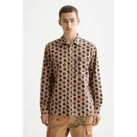Scotch & Soda Structured Printed Shirt Ditsy Leaf Stripe Talla: M | Camisas Casuales Outlet | Hombre